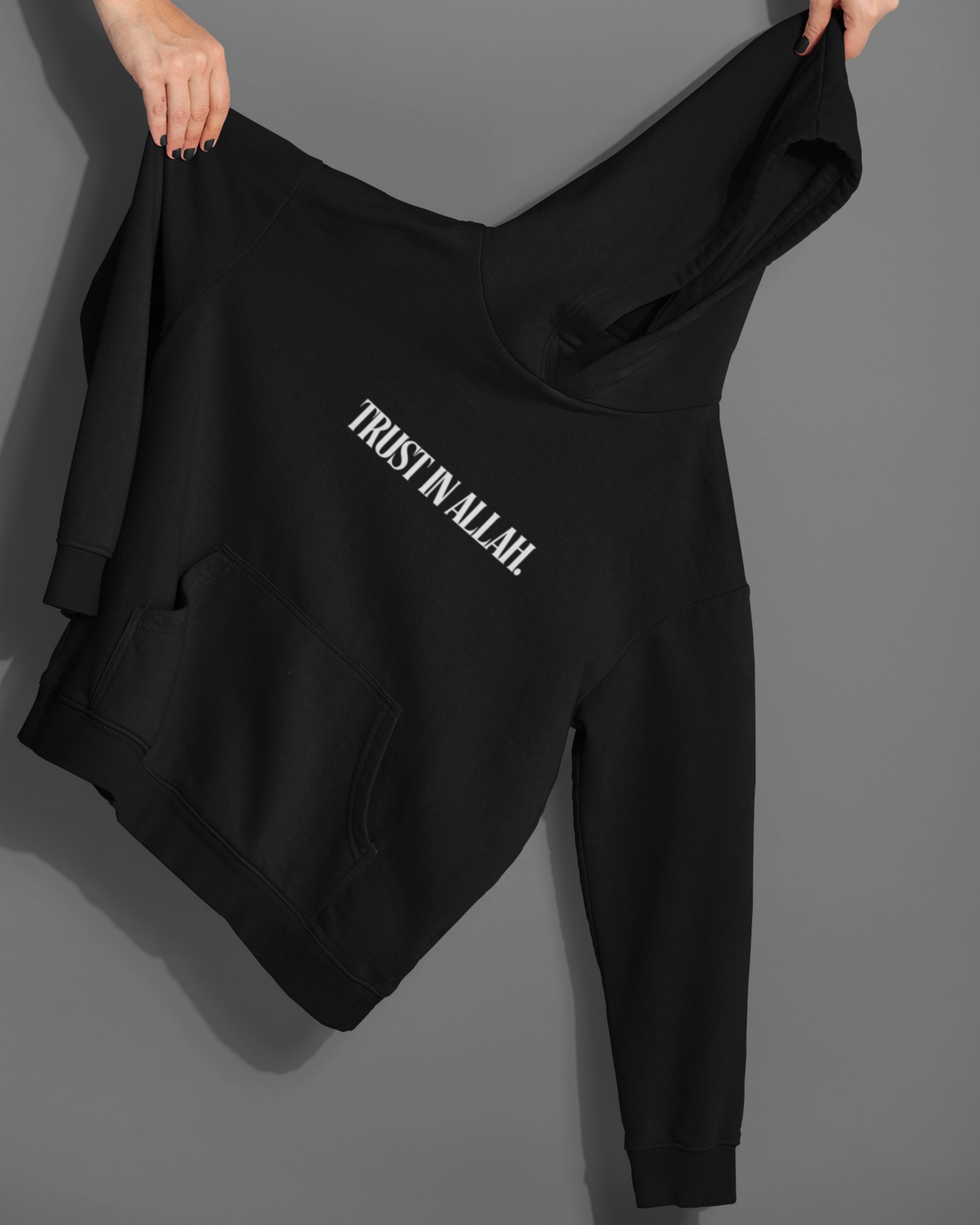 Trust In Allah Baskılı Hoodie